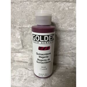 Golden Fluid Acrylic 4 Oz Quinacrine Magenta 4oz NEW Sealed‎